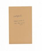 Gandhi (Mohandas) Blue ink signature (