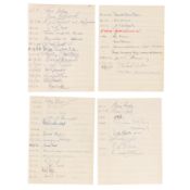 Autograph Collection.- Incl. Fred Astaire Four loose pages from a guest book, featuring signatures b