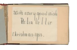 Autograph Album.- Incl. Helen Keller Autograph album featuring signatures by authors, actors, sports