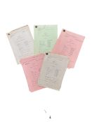 Dr Who Five scripts for episodes of the iconic Tv series