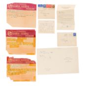Coward (Noel) Group of letters and cards from Noel Coward to Barry Morse