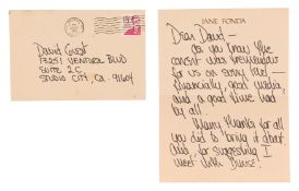 Fonda (Jane) Autograph letter signed (