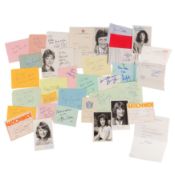 Autograph Collection.- Actors & Tv celebrities Collection of signed photographs and album pages by a