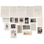 Erwitt (Elliott) Collection of photographs and letters signed by Elliott Erwitt