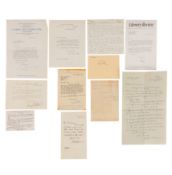 Autograph Collection.- Incl. Authors Group of letters by authors, musicians, actors and politicians