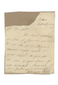 Jordan (Dorothea)  Autograph letter signed to an unknown recipient