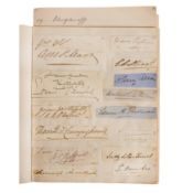 Autograph Collection.- Late 19th Century Three albums featuring letters and clipped signatures by va