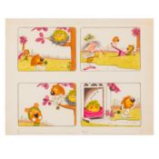 Mevin (Bill) Original The Herbs colour storyboard featuring Parsley the Lion, Dill the Dog, Lady Ros