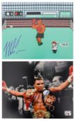 Tyson (Mike) Two colour photographs signed by Mike Tyson