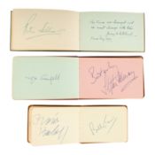 Autograph Albums.- Actors & Entertainers Autograph albums featuring signatures by actors, entertaine