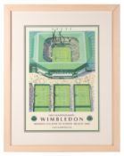 Sharapova (Maria) Official 2004 Wimbledon poster signed by Maria Sharapova in black ink