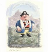 Ryan (John) Original drawing by John Ryan featuring 'Captain Pugwash in Rye'