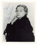 Moorehead (Agnes) Glossy black and white photograph of Agnes Moorehead in her late years, signed and