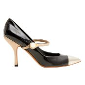 Louis Vuitton Black Mary Jane Heeled Pump - Size 36.5