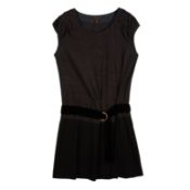 Louis Vuitton Black Logo Drop Waist Dress - Size 38