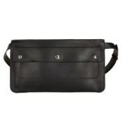 Burberry Black Flat Flap Belt Bag