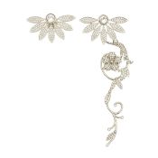 Burberry Floral Crystal Pierced Earrings