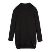 Prada Black Logo Sweatshirt Dress - Size L