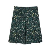 Louis Vuitton Green Crepe Graffiti Skirt - Size 38