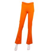 Versace Orange Stretch Kick Flare Pant - Size 40