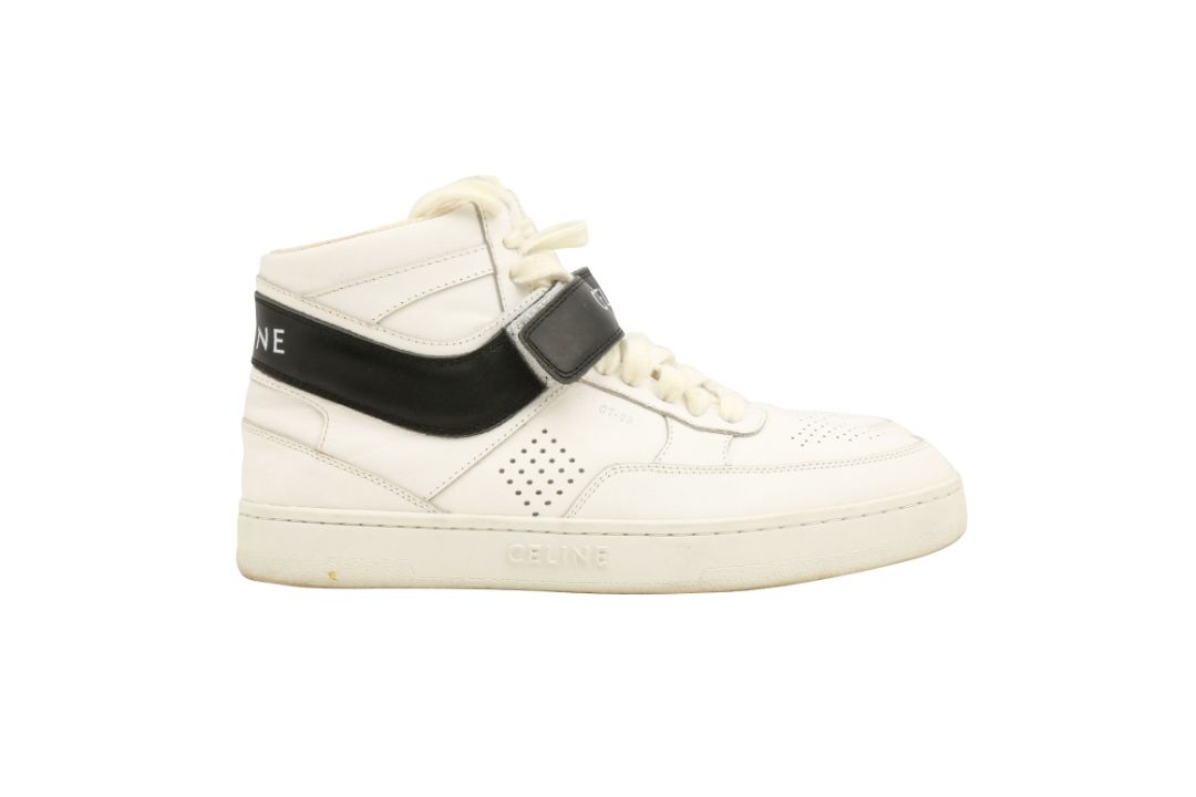 Celine White Lace Up Sneaker - Size 40 - Image 1 of 4
