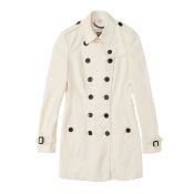 Burberry Ivory Queensland Short Trench Coat - Size 6