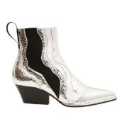 Serigio Rossi Silver Western Ankle Boot - Size 36.5