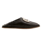 Roger Vivier Black Embellished Mule - Size 37.5