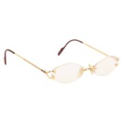 Cartier Rimless Diamond Lozenger Prescription Glasses
