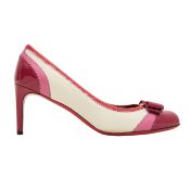 Ferragamo Pink Eloisa Zig Zag Heeled Pump - US 6.5