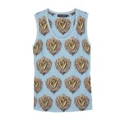 Dolce & Gabbana Blue Heart Print Tank Top - Size 42
