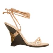 Jimmy Choo Copper Geisha Wedge Sandal - Size 40.5