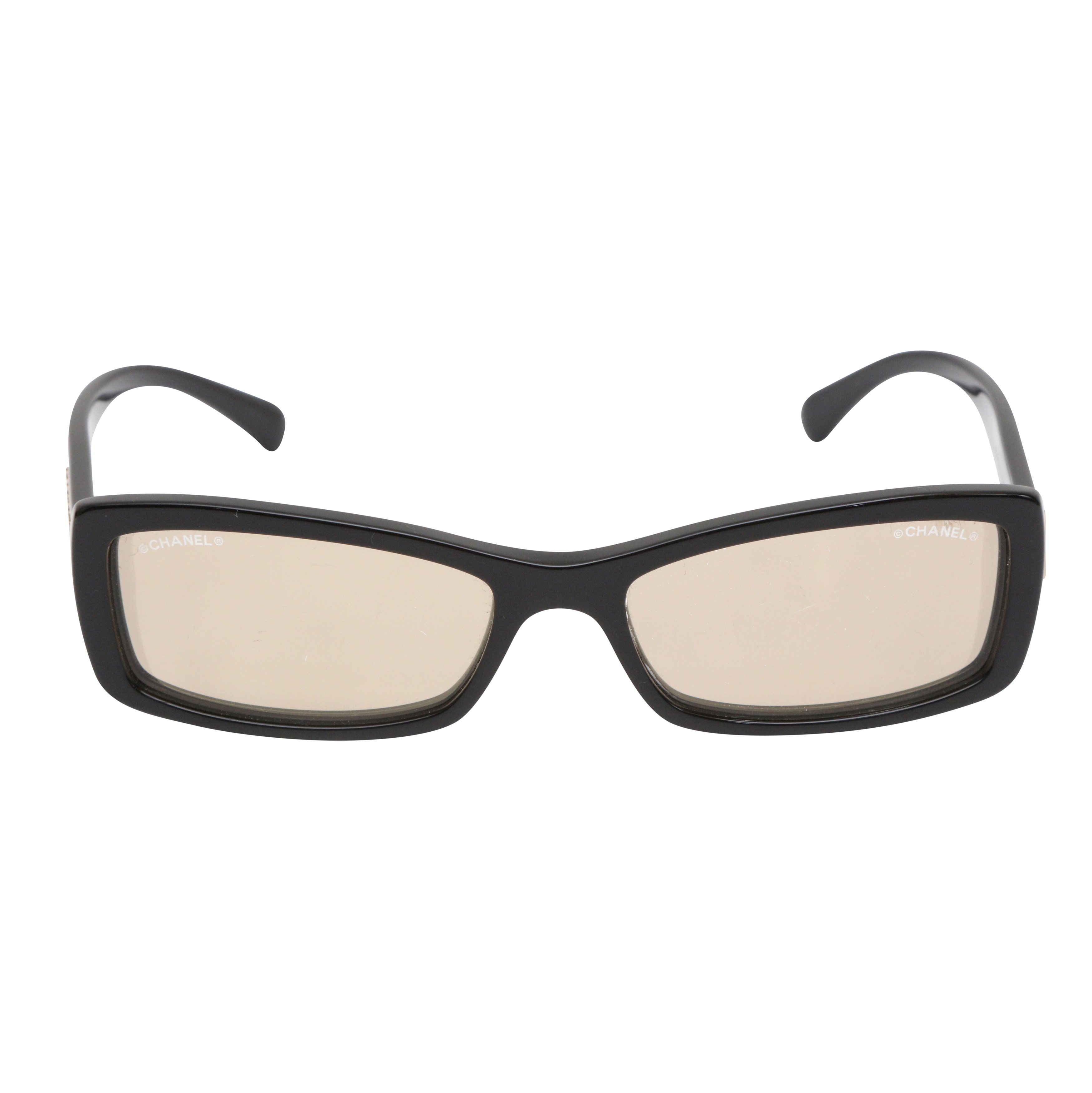Chanel Black 'Chanel' Rectangle Sunglasses - Image 2 of 4