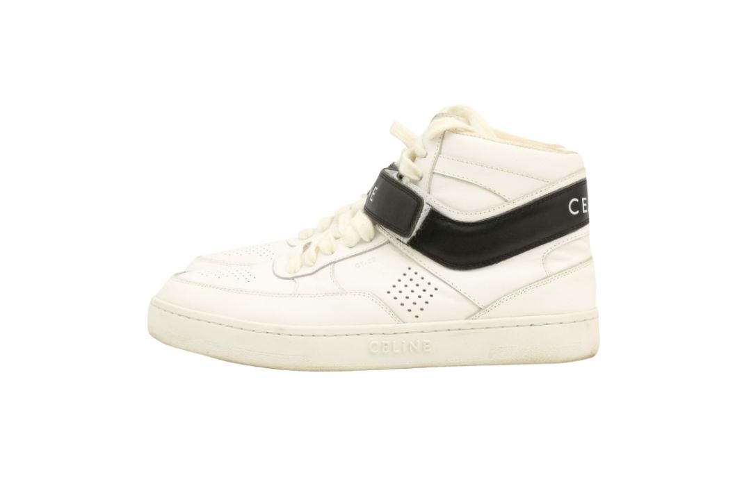 Celine White Lace Up Sneaker - Size 40 - Image 3 of 4