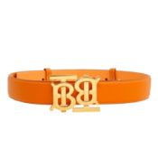 Burberry Orange TB Monogram Waist Belt - Size S