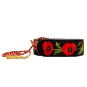 Stella McCartney Black Floral Wrap Belt - Size 80