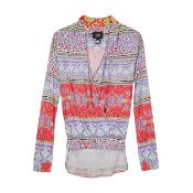 Cavalli Class Multi Colour Print Wrap Top - Size 46