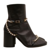 Maison Margiela Black Embellished Ankle Boot - Size 40