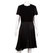 Louis Vuitton Black Silk Fit and Flare Dress - Size 40