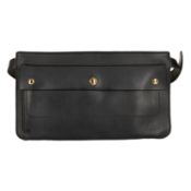 Burberry Black Flat Flap Belt Bag
