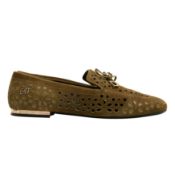Roger Vivier Brown Cutwork Flat Loafer - Size 38