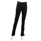 Louis Vuitton Black Split Hem Frill Trouser - Size 40
