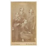 PORTRAIT ALBUM INCL. RARE CARTE-DE-VISITE OF BLACK AMERICAN MISSIONARY THOMAS JOHNSON, 1870s-1890s