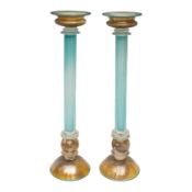 Attributed to Archimede Seguso (Italian 1909-1999) Pair of candlesticks