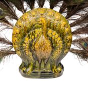 Christopher Dresser (British 1834-1904) for Ault Pottery Peacock vase