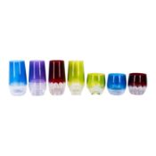 Waterford, Ireland Set of 'Mixology' coloured highball and lowball tumblers 