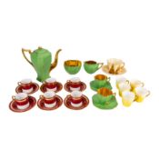 Shelley, Britain Art Deco 'Queen Anne' shape coffee set