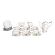 Shelley, England Art Deco 'Blue Iris' part coffee set