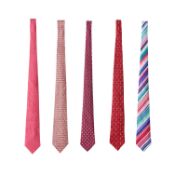Hermes Five Mixed Silk Ties