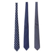 Hermes Three Mixed Silk Ties